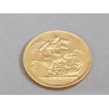 22CT GOLD 1893 SOVEREIGN COIN