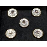 BOXED SET OF 5 SWAROVSKI BUTTONS IN ORIGINAL BOX