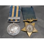 2 EGYPT MEDALS, 1882 MEDAL CLASP SUAKIN 1884 AWARDED TO YEO SIGNALMAN EDWIN GEORGE WREN, HMS