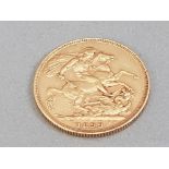 22CT GOLD 1899 SOVEREIGN COIN