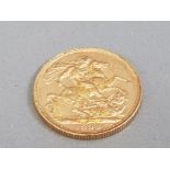 22CT GOLD 1899 SOVEREIGN COIN