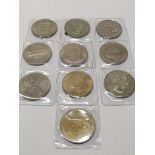 10 UNCIRCULATED ELIZABETH II BAILIWICK OF GUERNSEY COINS