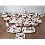 51 PIECES OF ROYAL ALBERT OLD COUNTRY ROSES INCLUDES TEAPOT DINNER AND TEA SERVICE 51 PIECES IN