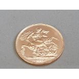 22CT GOLD 2013 SOVEREIGN COIN