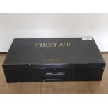 A VINTAGE TIN METAL BOOTS PURE DRUG CO LTD MANUFACTURING FIRST AID BOX (EMPTY)