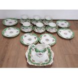 20 PIECES OF TUSCAN BLENHEIM PATTERNED TEA CHINA PATT NO C5817