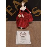 A BOXED ROYAL DOULTON FIGURE NAMED FRAGRANCE MICHAEL DOULTON EXCLUSIVE 1991 HN 3311 WITH CERTIFICATE