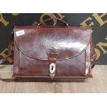 BROWN LEATHER BRIEFCASE