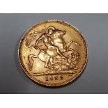22CT GOLD 1932 FULL SOVEREIGN COIN