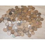 LARGE QUANTITY OF OLD ONE PENNY AND HALF PENNY COINS