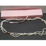 3 ROW FRESHWATER PEARL TWISTED NECKLET