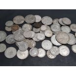 QUANTITY OF UK SILVER COINS DATED PRE 1947, 8 OUNCES IN WEIGHT