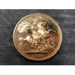 22CT GOLD 1980 FULL SOVEREIGN COIN