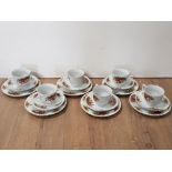 18 PIECES OF FLORAL PATTERNED ROYAL NORFOLK TEA CHINA INCLUDES CUPS AND SAUCERS ETC