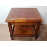 MAHOGANY 2 TONE LAMP TABLE 44CM BY 57CM