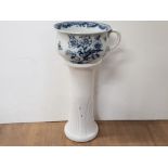 A WEST GERMAN PLANT STAND TOGETHER WITH A LARGE LOSOL WARE KEELING AND CO LTD BURSLEM CHAMBER POT
