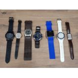 7 MISCELLANEOUS MENS WRISTWATCHES INCLUDING ADIDAS SEKONDA ETC