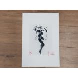 BERT STERN LIMITED EDITION SIGNED INK JET PHOTOGRAPH. MARILYN IN BLACK AND WHITE SCARF NUMBERED 6