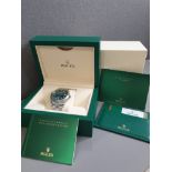 ROLEX MILGAUSS GENTS STAINLESS STEEL WATCH WITH BLUE DIAL AND OYSTER STRAP 2017 WITH BOX AND