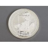 UK SILVER BRITANNIA 2002 TWO POUNDS COIN, ONE OUNCE IN WEIGHT