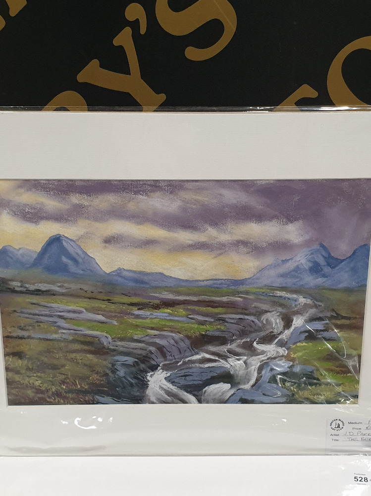 A PASTEL DRAWING TITLED CRIFFELL SW SCOTLAND SIGNED BY J D PARRACK TOGETHER WITH ANOTHER PASTEL - Image 2 of 5