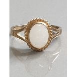 9CT GOLD OPAL RING 2.7G SIZE N