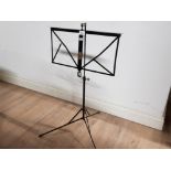 VINTAGE ADJUSTABLE METAL MUSIC STAND WITH SEAL OF APPROVAL BY AMII