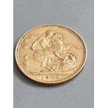 22CT GOLD FULL SOVEREIGN 1900