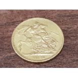 22CT GOLD 1872 FULL SOVEREIGN COIN