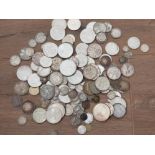 BOX OF MISCELLANEOUS SILVER COINAGE FROM AROUND THE WORLD, ACCUMULATION OF HALF A KILO, 15 OUNCES