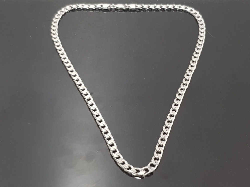 20 INCH SILVER CURB CHAIN 33.5G