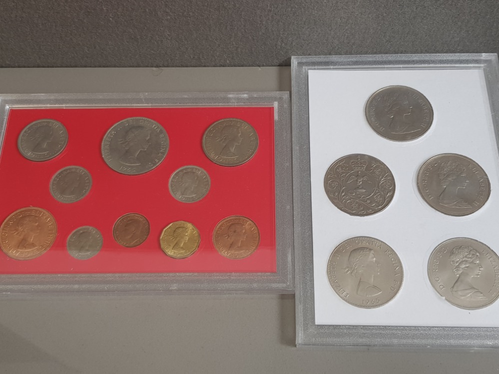 TWO COIN SETS IN HARD PLASTIC DISPLAY CASES INCLUDING FAREWELL TO THE POUND.S.D SYSTEM 10 COIN SET - Image 2 of 3