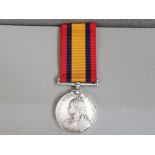 QUEENS SOUTH AFRICA MEDAL NO CLASP, AWARDED TO GUARD.W.EDWARDS, NATAL GOVT RAILWAYS AWARDED FOR