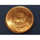 22CT GOLD 1974 SOUTH AFEICAN KRUGERRAND 1 OZ FINE GOLD