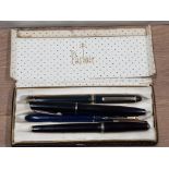 4 VINTAGE PENS INCLUDES OSMIROID AND PARKER