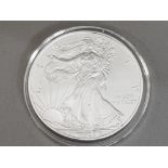 USA ONE OUNCE PURE SILVER 2009 LIBERTY COIN