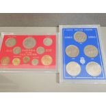 TWO COIN SETS IN HARD PLASTIC DISPLAY CASES INCLUDING FAREWELL TO THE POUND.S.D SYSTEM 10 COIN SET