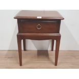 MAHOGANY SINGLE DRAWER SIDE TABLE