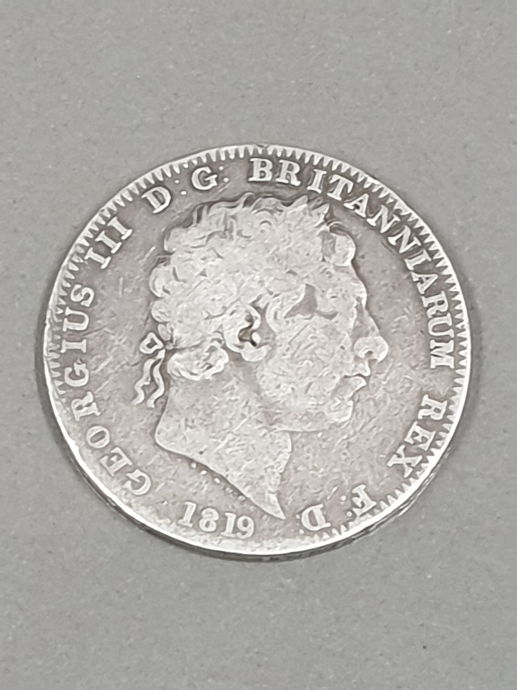 1819 GEORGE III SILVER CROWN - Image 2 of 2