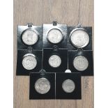 8 ASSORTED SOUTH AFRICAN COINS WITH DATES SUCH AS 1893 1895 1896 1897 1927 1940 1955 ETC