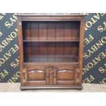 CHAPMANS TITCHMARSH AND GOODWIN 2 TIER BOOKCASE WITH BELOW CUPBOARD 84CM X 97CM