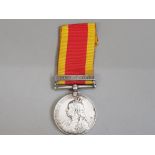 CHINA WAR MEDAL 1900, CLASP RELIEF OF PEKING AWARDED TO ORD SMN M.MORRIS, H.M.S. EDYMION VF