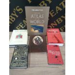 6 ASSORTED BOOKS INCLUDES THE TIMES CONCISE ATLAS OF THE WORLD A GENTLEMAN IN MOSCOW AND ALAN