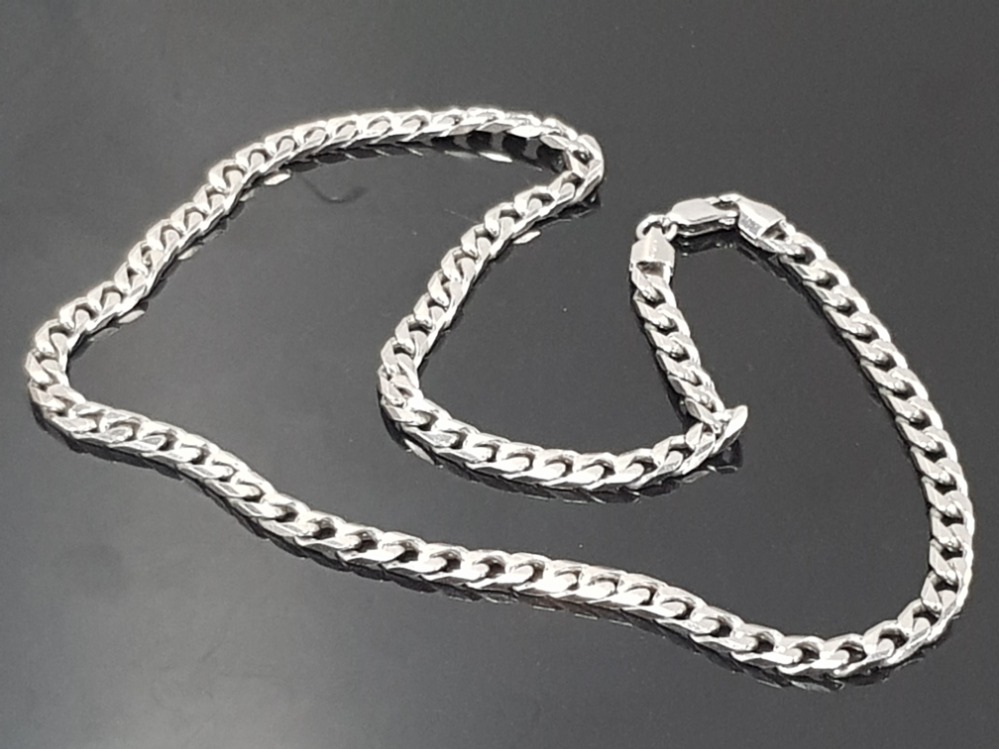 20 INCH SILVER CURB CHAIN 33.5G - Image 2 of 2