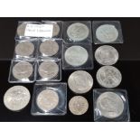 MISCELLANEOUS COINAGE INCLUDES HALF CROWNS 6 DATED 1950, CHURCHILL COINS, PRINCESS DIANA