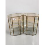 PAIR OF TABLE TOP GLAZED AND MIRRORED DISPLAY CASES