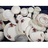 A CRATE OF MISCELLANEOUS CHINA INC ROYAL DOULTON CANTON LAURA ASHLEY GLADSTONE ETC