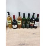 7 ASSORTED BOTTLES OF RED AND WHITE WINE INC CASA ROCA LE COUVENT