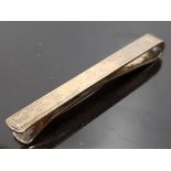 GOLD ON SILVER TIE SLIDE, HALLMARKED BIRMINGHAM 1977