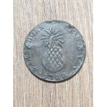 BARBADOS 1788 TYPE III PENNY WITH LARGE HEAD